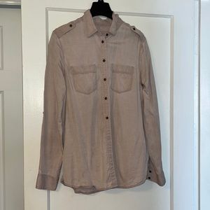 Express brand button down shirt. Boyfriend cut. Soft Jean inspired fabric.